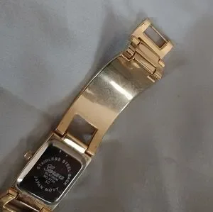 Gold Geneva Platinum Watch Crystal Bezel diamond studded band timepiece bangle Geneva Platinum | Accessories | Gold Geneva Platinum Watch  main image 3